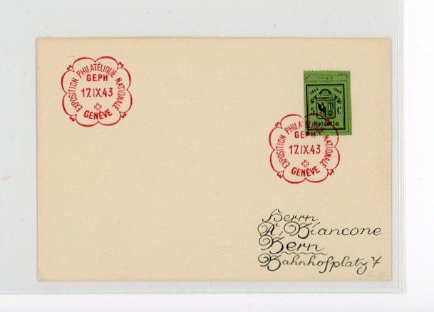 Tutti i francobolli: GEPH Genf 1943, Briefband FDC – Usato da Utzigen venduto da sprint.007