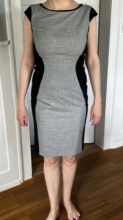 Sir Oliver Kleid, Business Look, Grau/Schwarz, Grösse 36