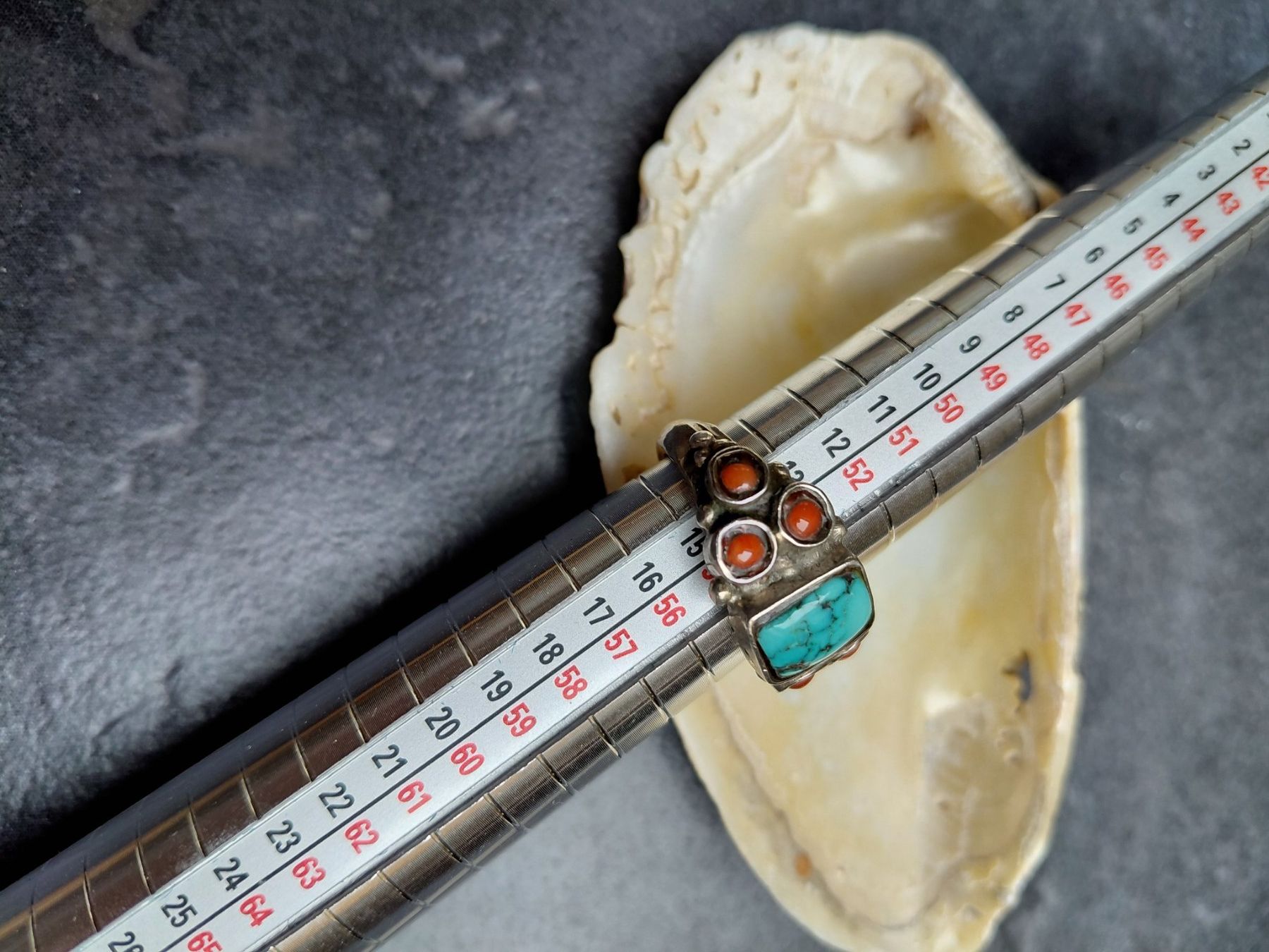 Anelli: Bague ancienne turquoise et corail – Usato da Boussens venduto da mgerma54