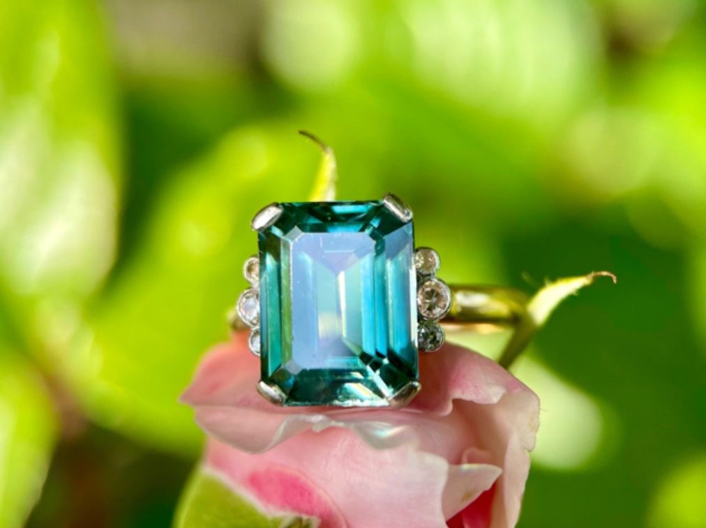 Bagues: Antik natürlicher Zirkon & Diamant Ring – D'occasion à Embrach par estzeh1 1