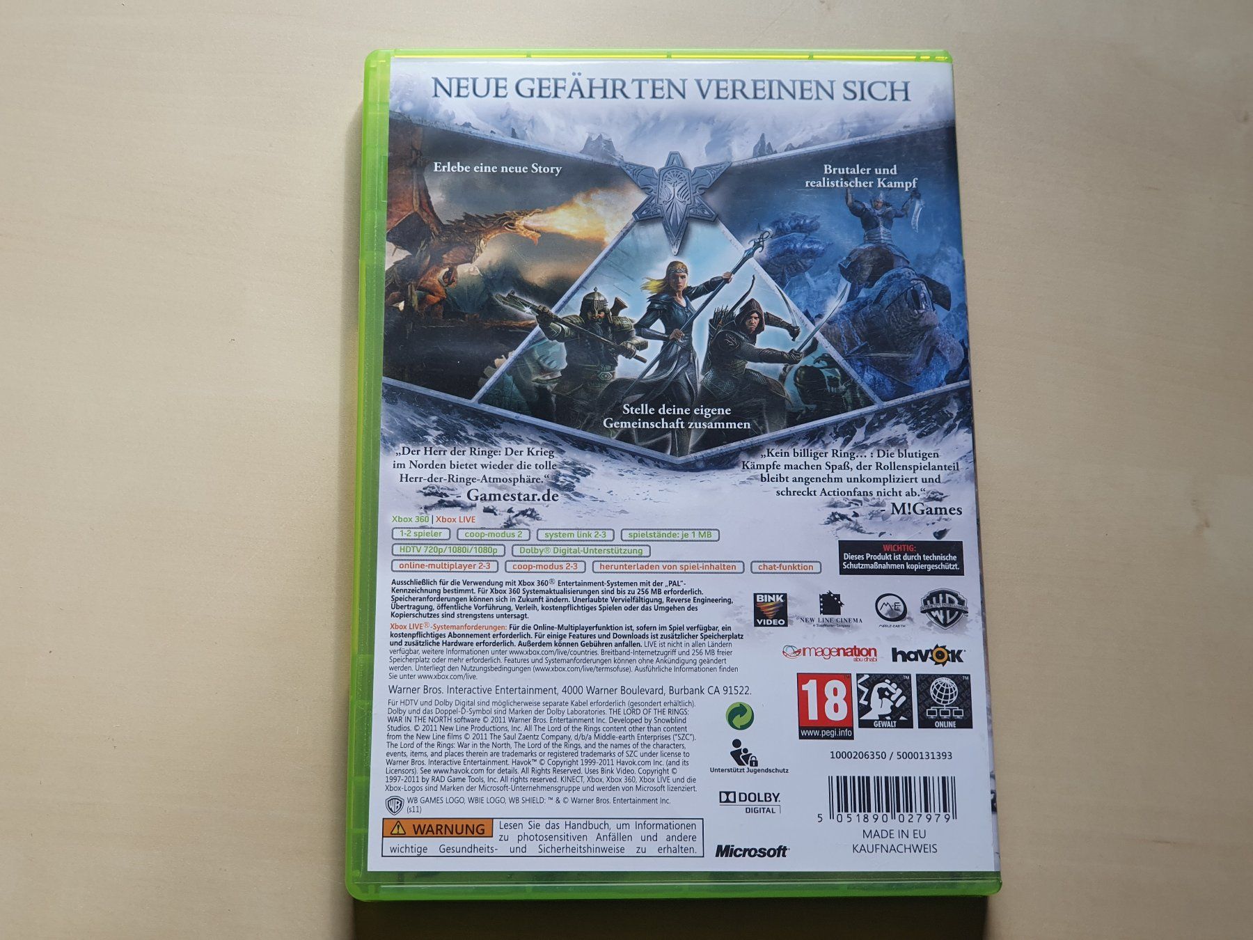 Microsoft Spiele: Herr der Ringe der Krieg im Norden – Gebraucht aus Stansstad von collectorsshop 1