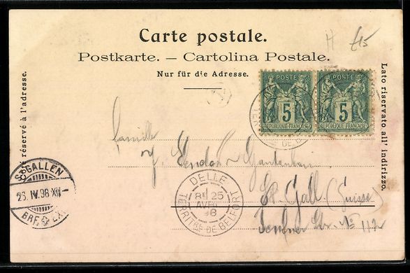 Cartoline postali: Litho Lausanne, Panorama, Cacao Suchard, – Usato da Berlin venduto da bartko-reher 1