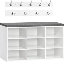 Garderobe Schuhregal Set mit 9 Fächern und Haken PHOENIX