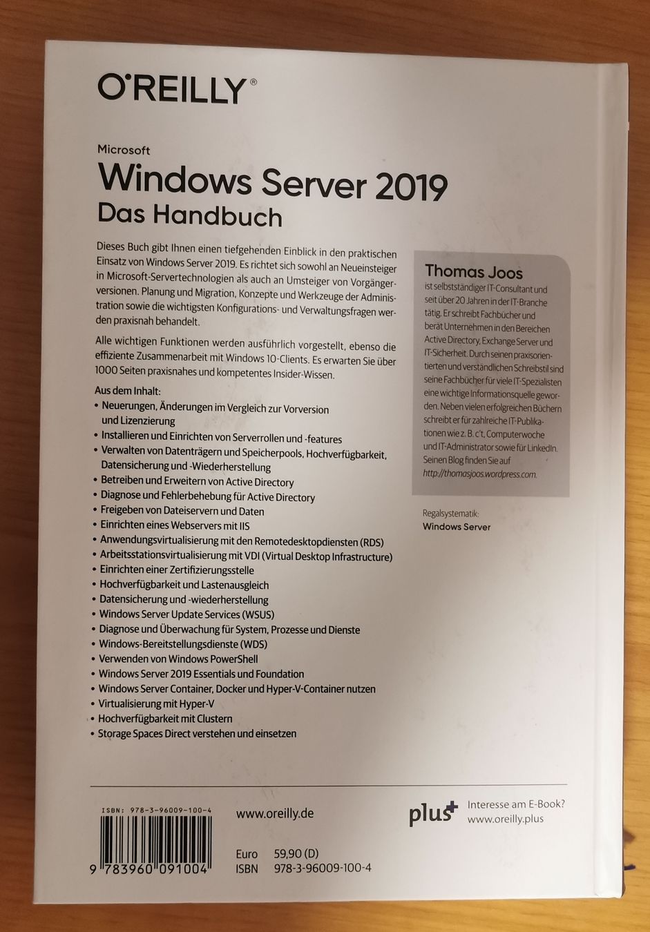 Libri: Microsoft Windows Server 2019 - Das Handbuch, Top! – Nuovo (secondo la descrizione) da Glis venduto da BS-Soft 1