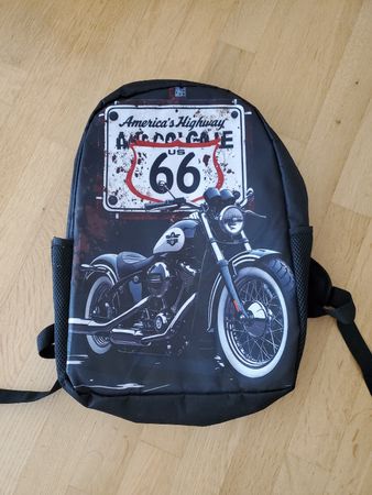 Rucksack  US Route 66 Motorrad Motiv neu