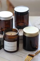 Kerzen Glas 250ml DIY Bernstein