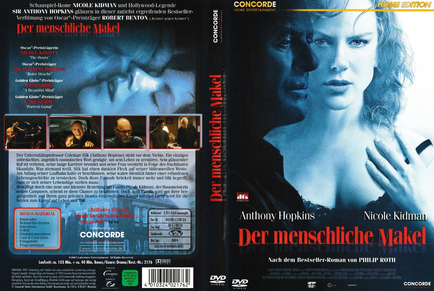Tutti i DVDs: DVD - Der menschliche Makel – Usato da Langnau am Albis venduto da MediaRescuerKeLoX