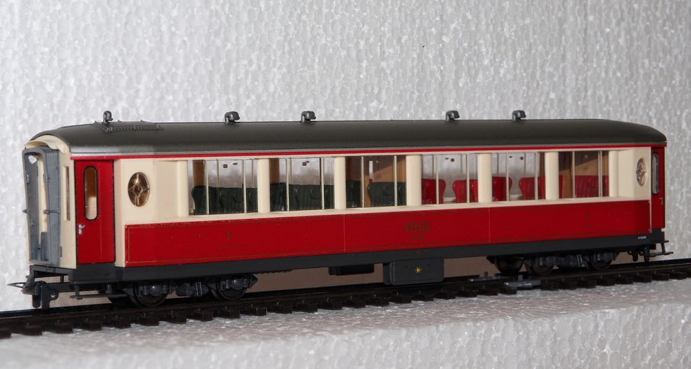 H0m Bemo - Lot De 4 Voitures Voyageurs RHB (années 70/80) - Train Miniature H0m/H0e