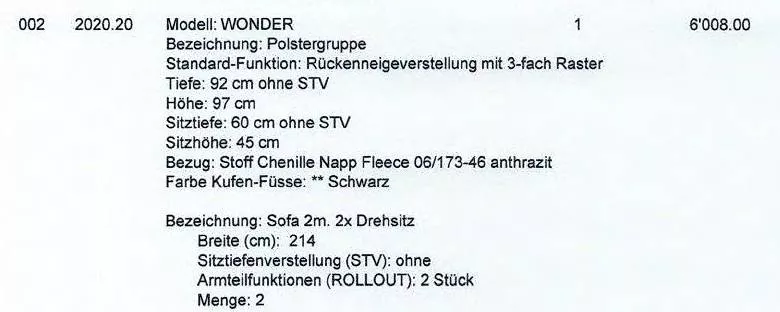 Divani: Diga 2er Sofa Wonder anthrazit – Usato da Uetikon am See venduto da Deia 4