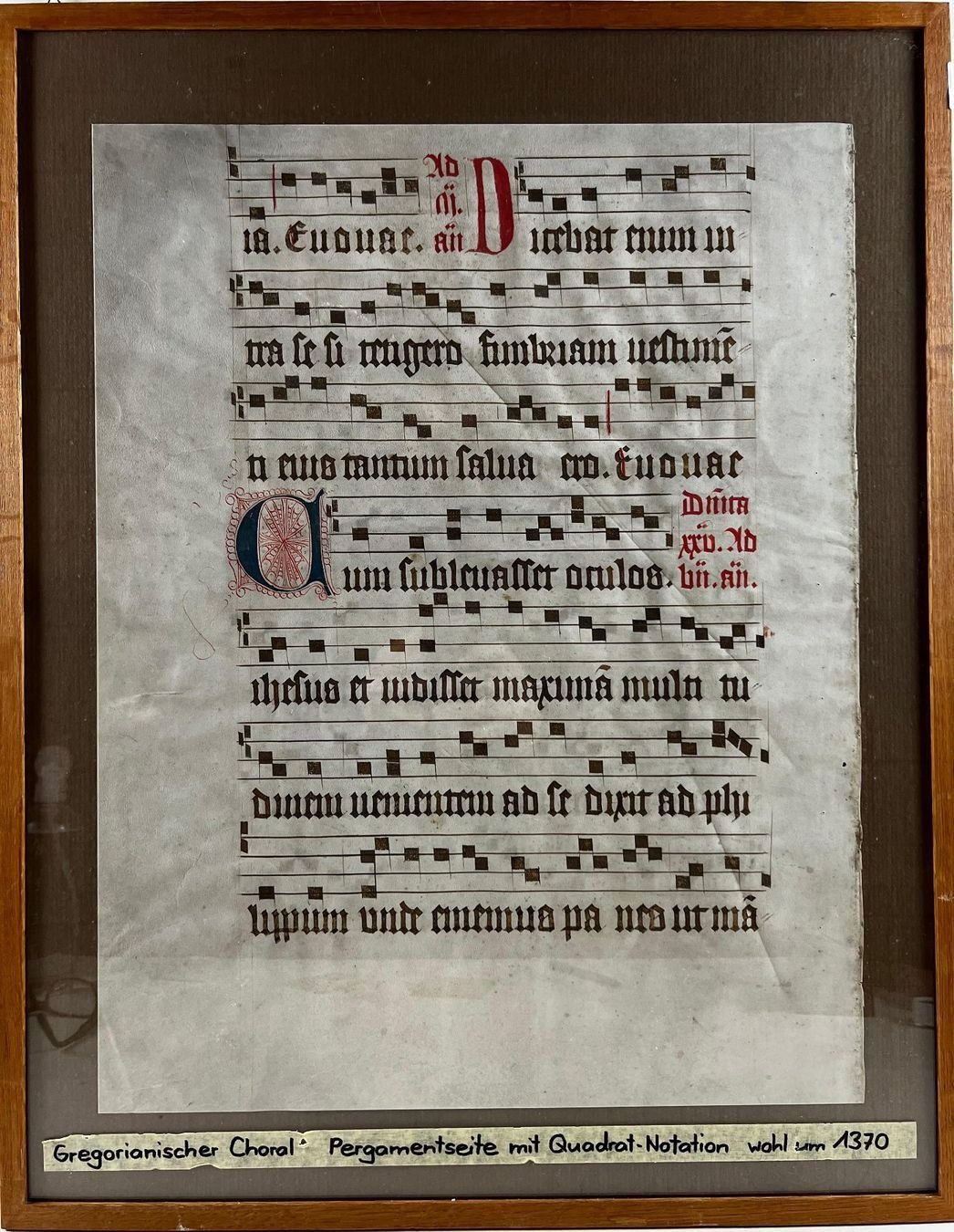 Gemälde: Pergamentseite mit Quadratnotation ca.14. Jh – Gebraucht aus Hinwil von Chnap