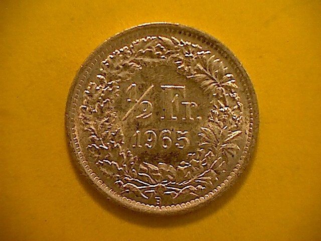Alle Münzen: 50 Rp. 1965 – Gebraucht aus Buchs AG von Ged8