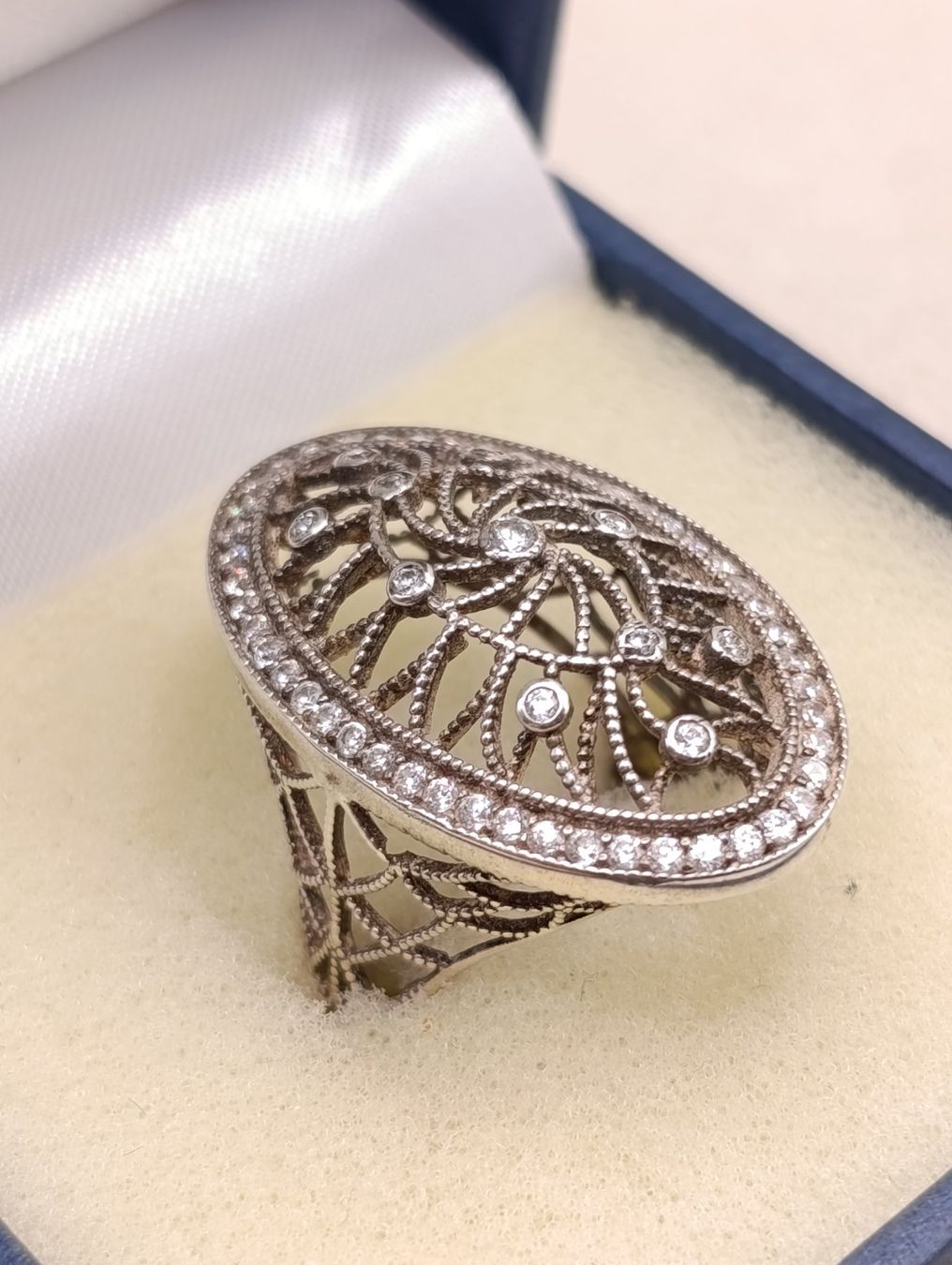Anelli: Jugendstil einmalige 925er Silber Mega schöne Ring um 1900j – Usato da Steffisburg venduto da 1.Schmuckschatulle