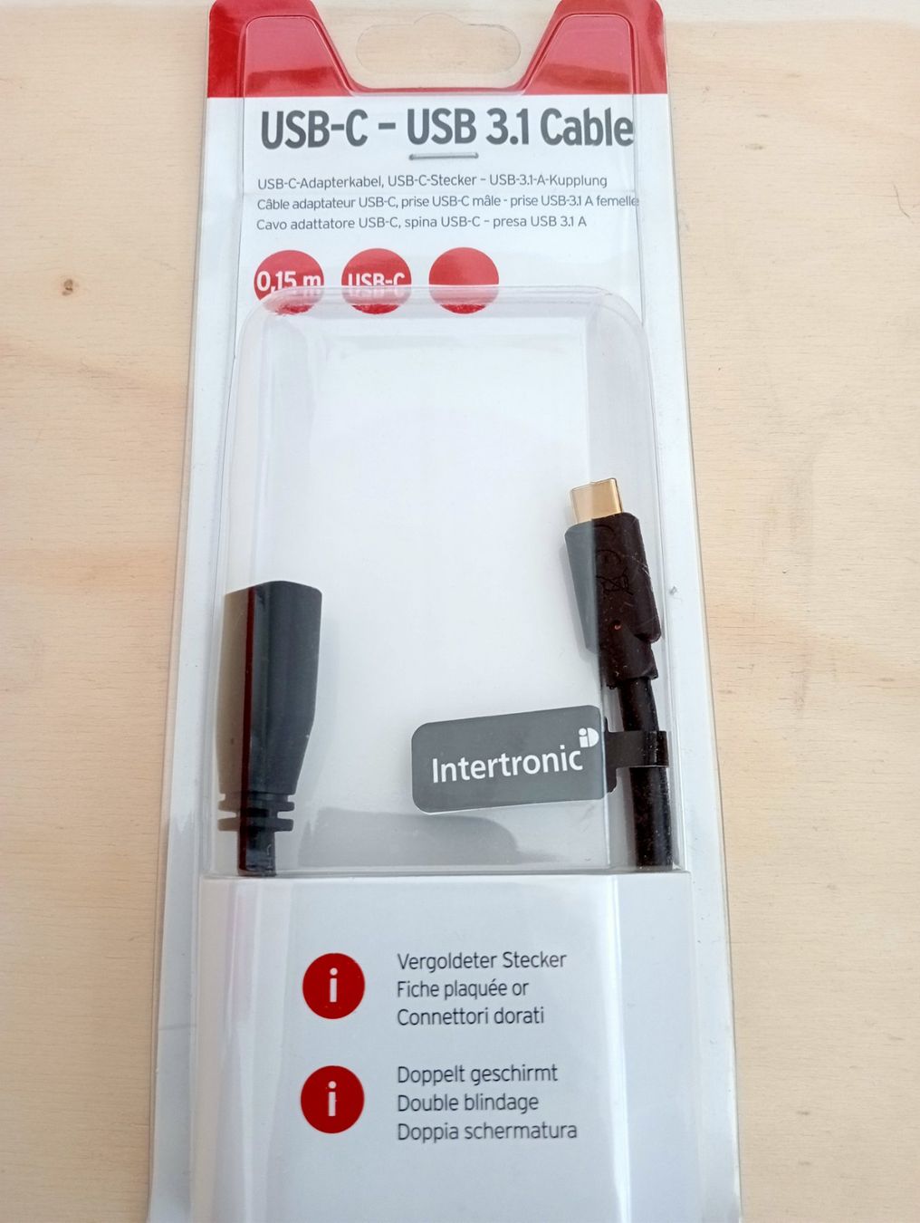 Kabel: USB-C - USB 3.1 Kabel – Neu und originalverpackt aus Grüningen von Urtica