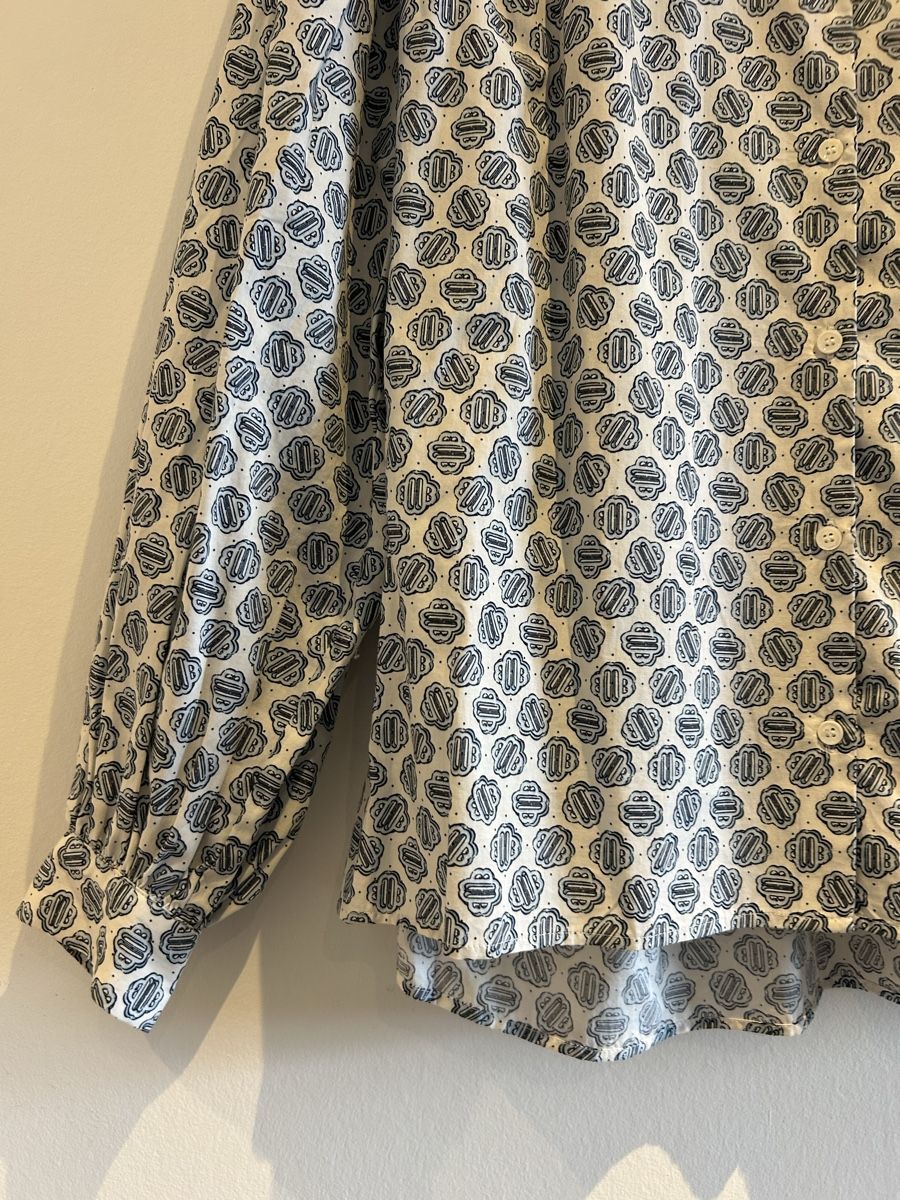 Maje Camicette: Maje Bluse blau mit Muster – Nuovo (secondo la descrizione) da Aeugst am Albis venduto da schatzkistee 4