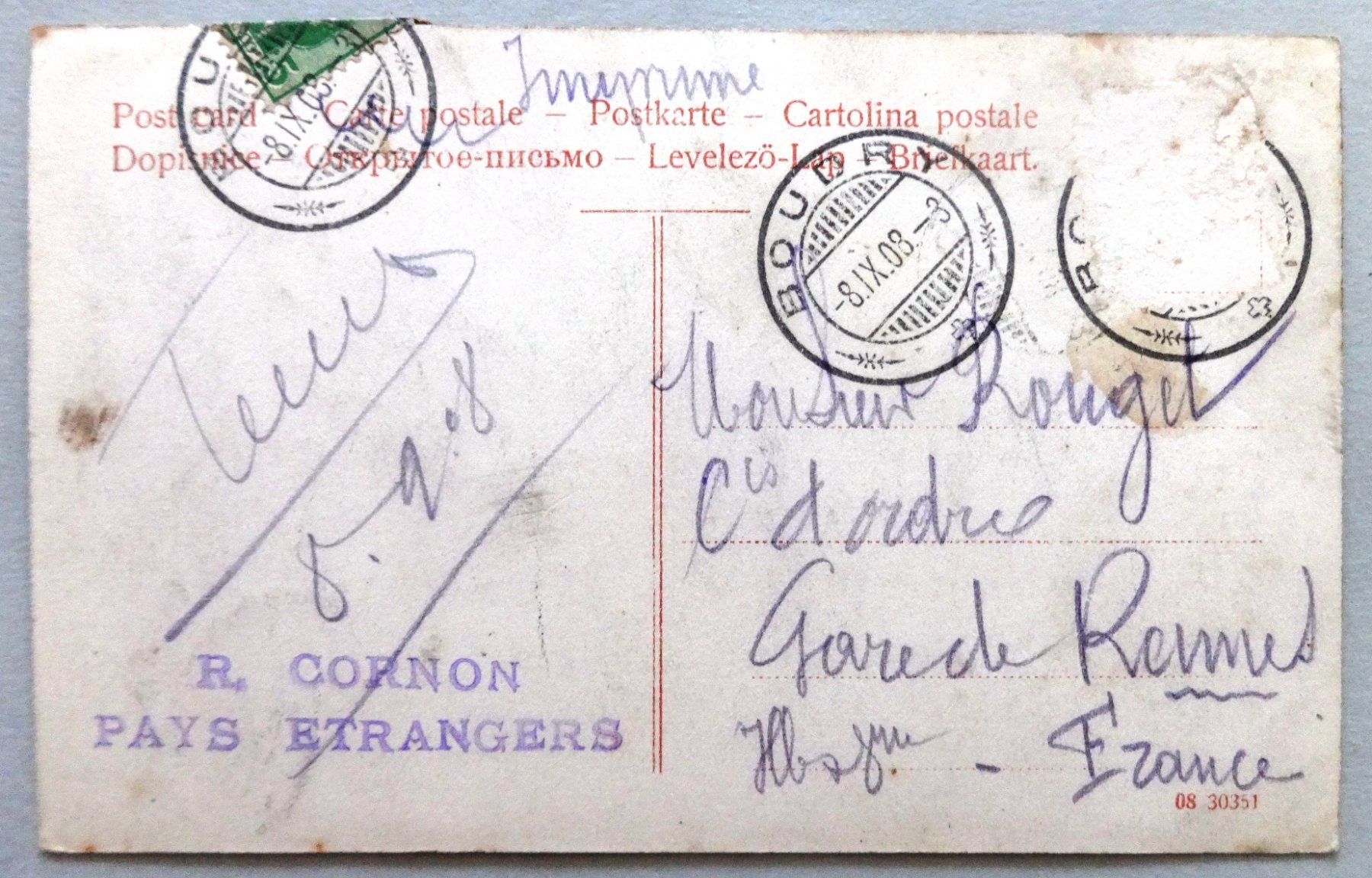 Cartoline postali: Gorges de l'Areuse, le 1er Pont – Difettoso da Fétigny venduto da Billy2miny 1