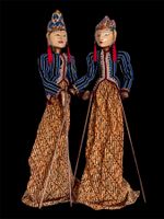 Vintage Indonesian Wayang Golek Stabpuppen Puppets