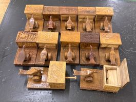 12er Set Vintage Zigarettenspender - Handgemacht