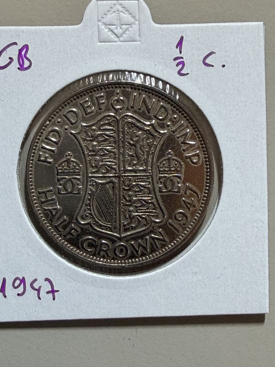 Toutes les monnaies: GB - 1/2 crown - 1947 – D'occasion à Payerne par Mike1682