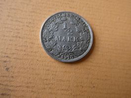Dt. Reich 1918 J, 1/2 Silbermark