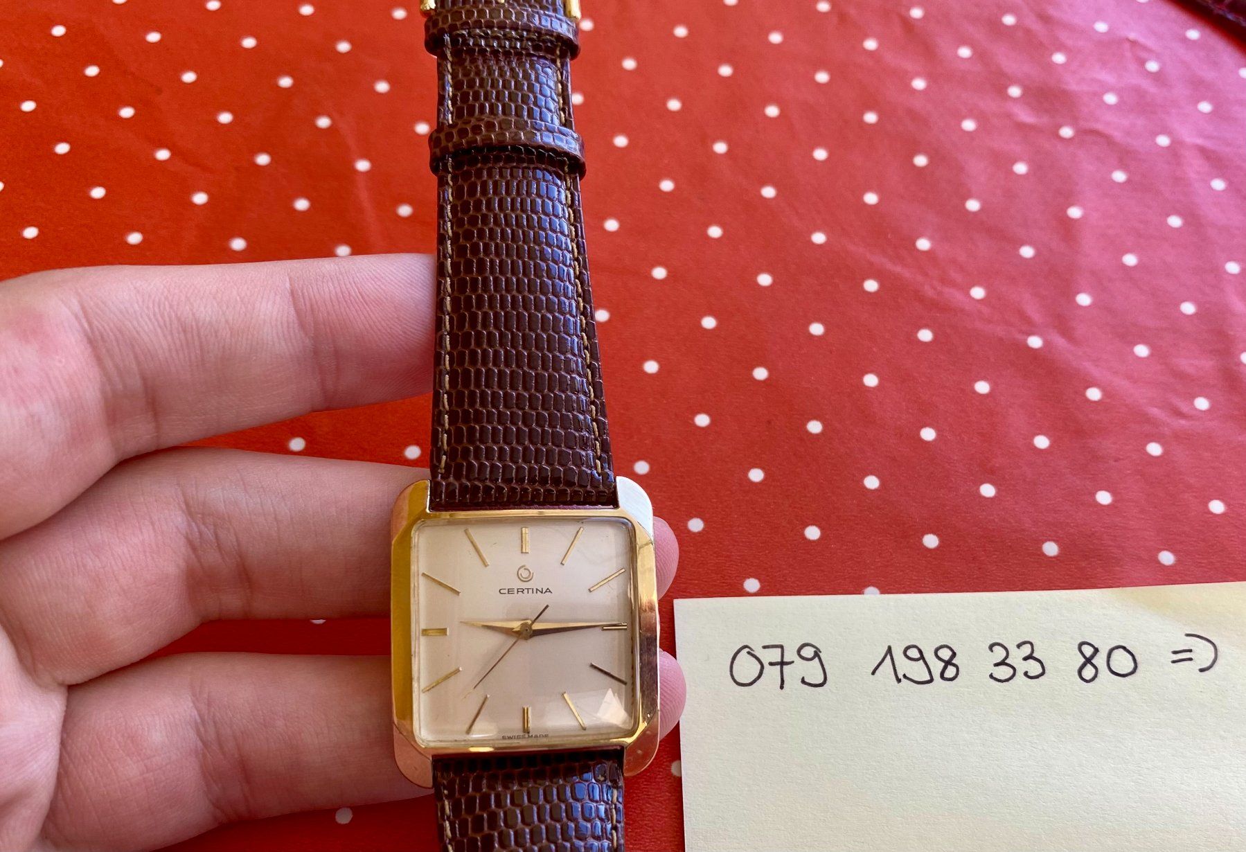 Certina Uhren: Certina Rectangular Dresswatch vergoldet – Gebraucht aus St. Gallen von Montiswiss 7