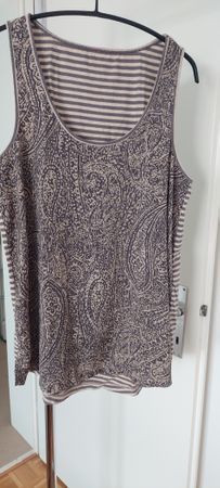 Tanktop mit Paisley-Muster/ hinten Streifen Grösse L oder XL