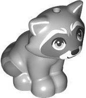 LEGO 77110pb03 Light Bluish Gray Raccoon, Friends with White