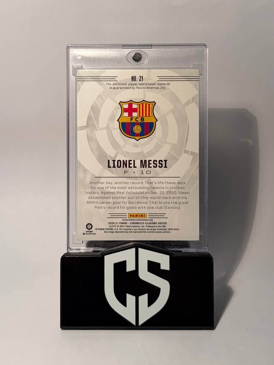 Topps Carte collezionabili: 2020 Panini Chronicles Lionel Messi Player Worn Patch /299 – Usato da Oftringen venduto da collectsupply 1