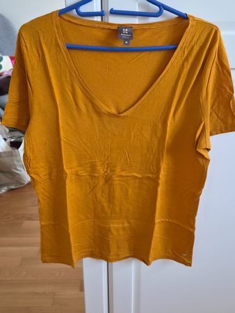 Manor T-Shirt V-Ausschnitt senfgelb M