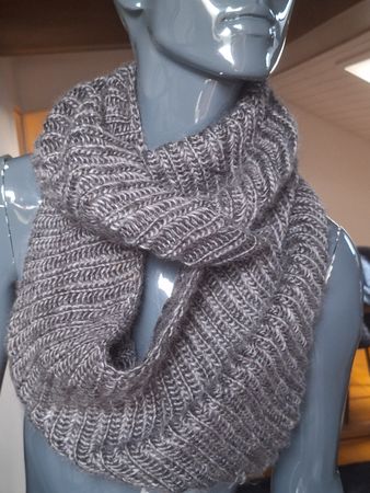 Strickschal 2 Stück grau und schwarz Damen uni neu Zustand