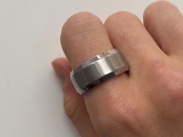 XENOX Massiv Silber Edelstahl Ring