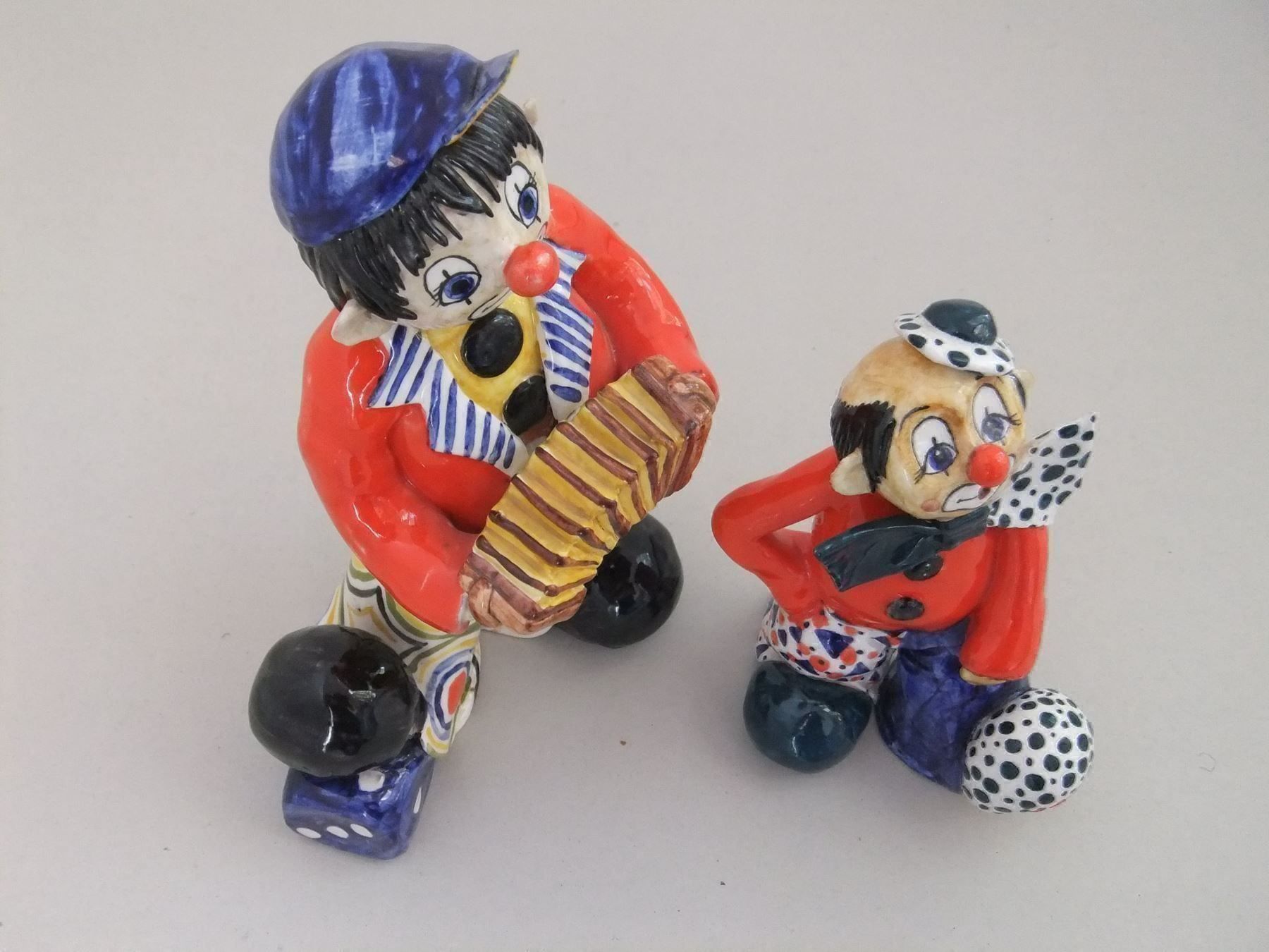 Statuette: Fayence Keramik Clowns - Jakob Haas – Usato da Esslingen venduto da eintagammeer 1