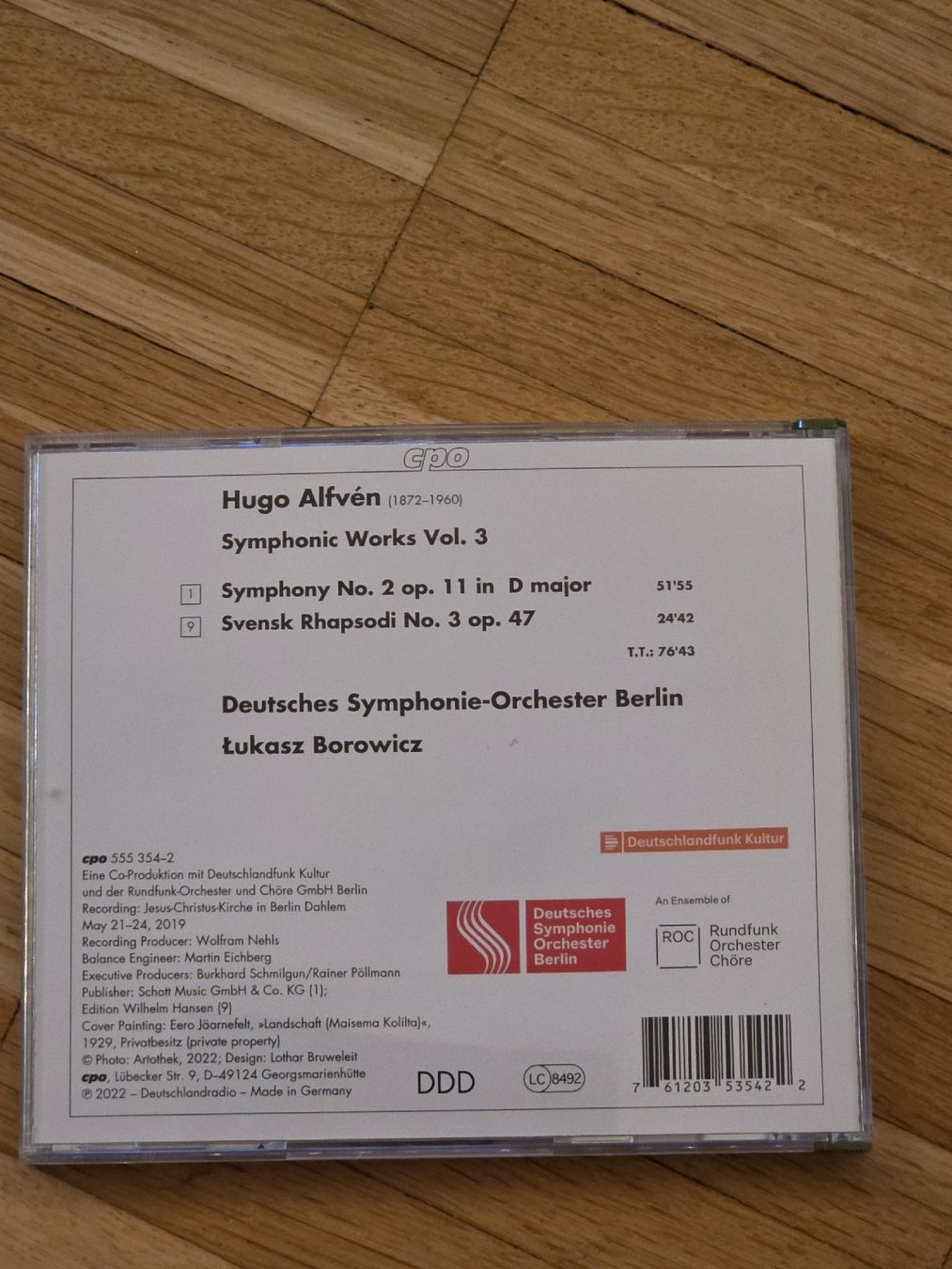 CD: CD: Hugo Alfven: Symphony No 2, Lukasz Borowicz – Usato da Aesch BL venduto da immon 1