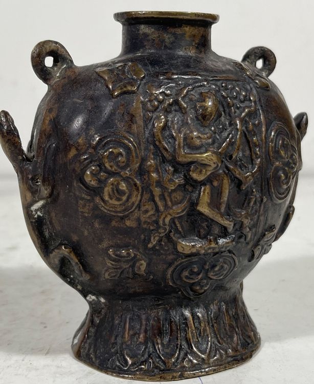 Alte Indien Bronze Vase mit Verzierungen Kaufen auf Ricardo