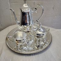 Vintage Coffee-Tee-Set, versilbert, Princess, Top..