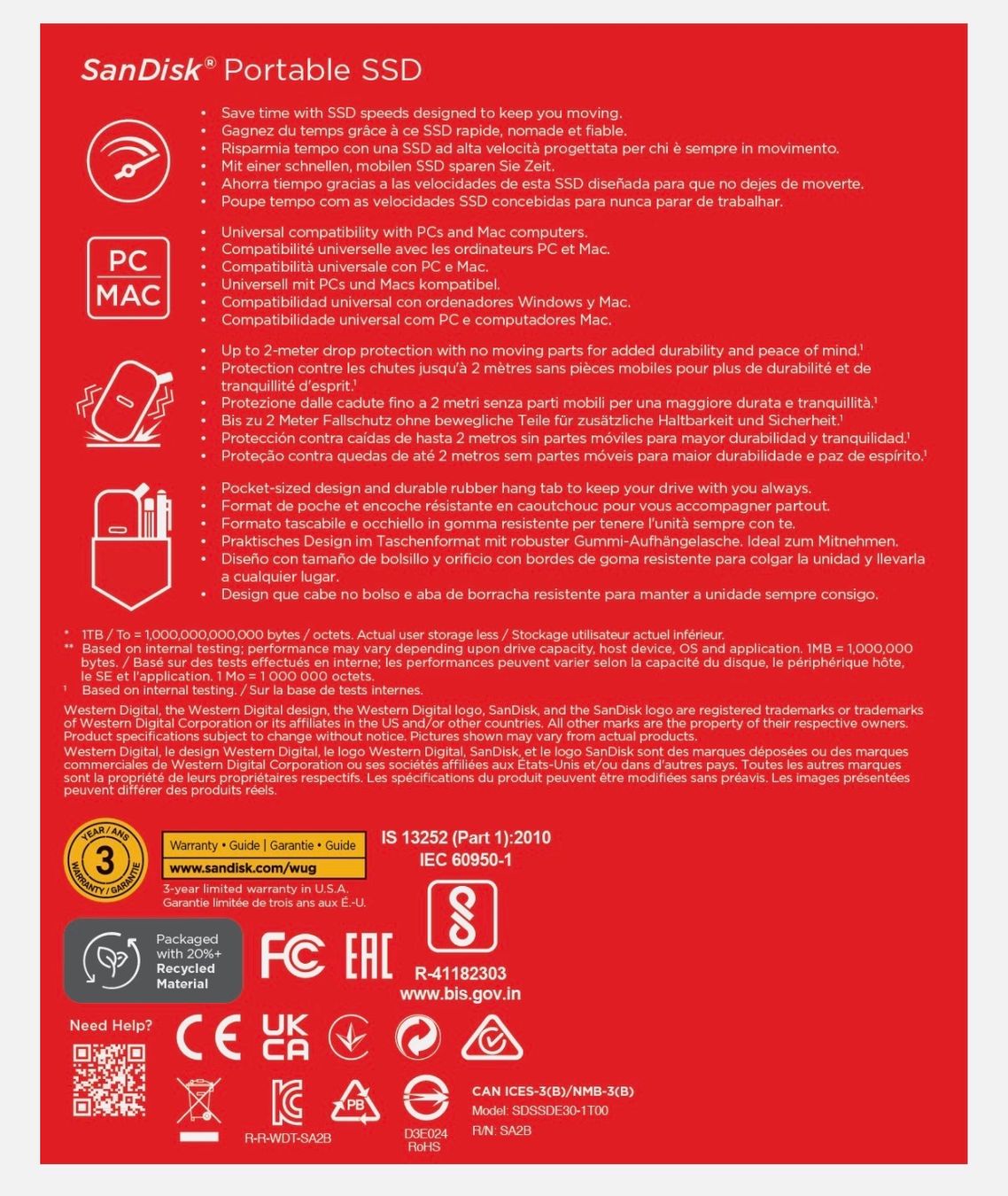 Sandisk Dischi rigidi: Sandisk Portable SSD 1TB Version 2 – Nuovo e nell'imballaggio originale da Innertkirchen venduto da mnk_ph2y 3
