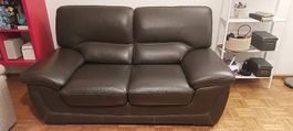 Ledersofa 2 Personen.  Canapé en cuir pour 2 personnes