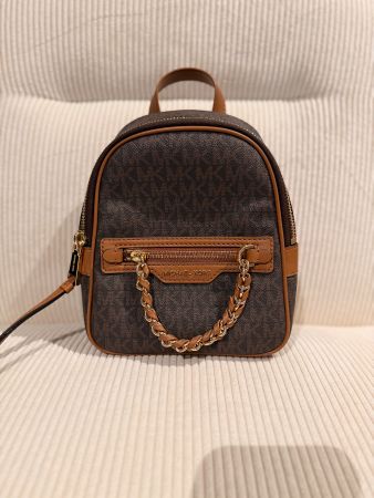 Michael Kors Rhea Mini Logo Backpack in Braun/Tan
