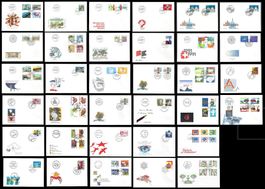 34 FDCs 1990-2000: Sonder-, Frei-, Europa- + Automatenmarken