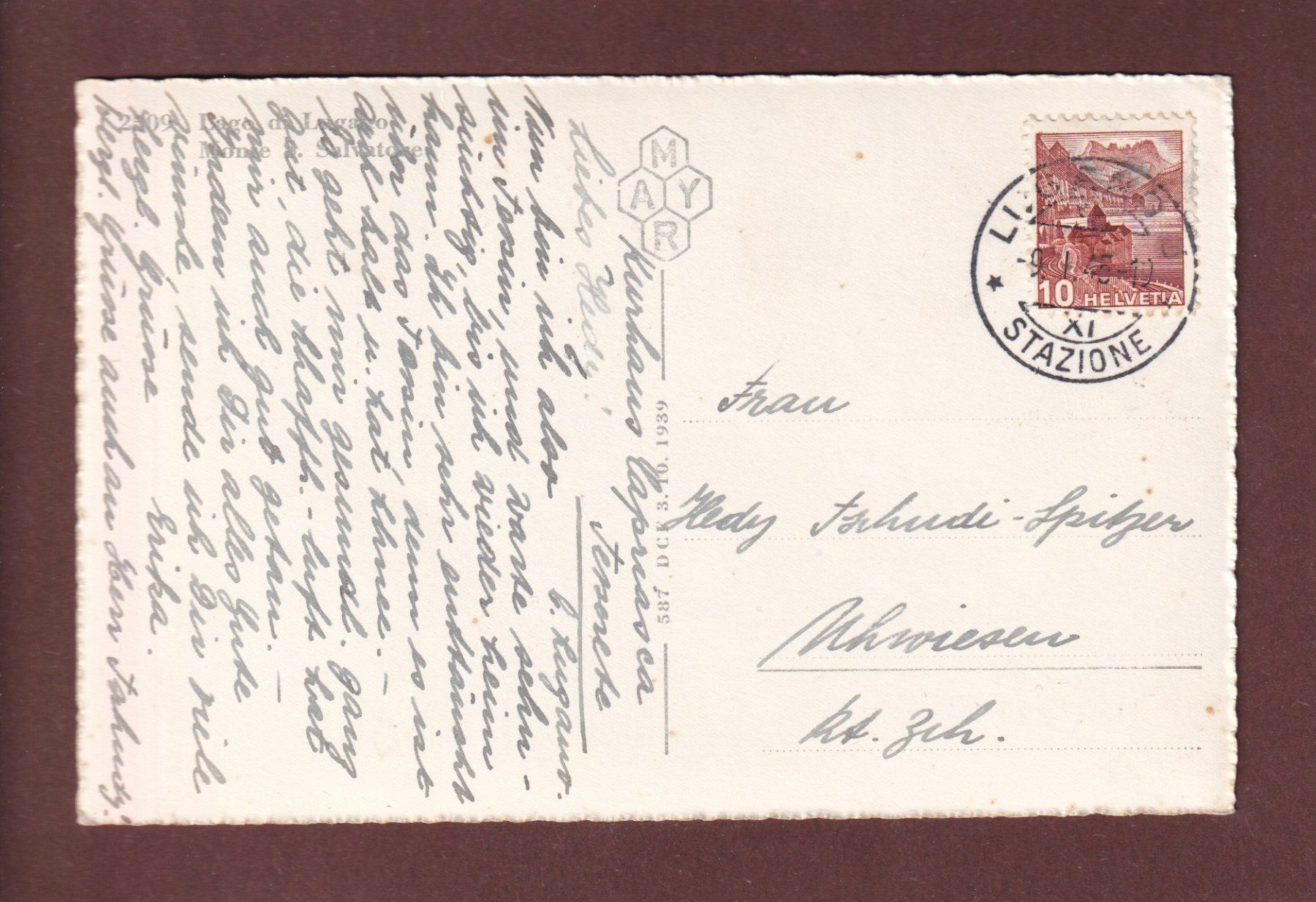 Cartoline postali: SAN SALVATORE - Nave - 1945 – Usato da Pully venduto da nicecards-shop 1