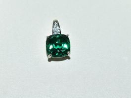 Anhänger mit grünem Alpanite aus Sterling Silber, neu
