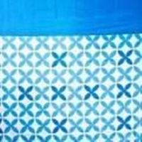 Textil-Duschvorhang - MOD 1422 BLAU-WEIS