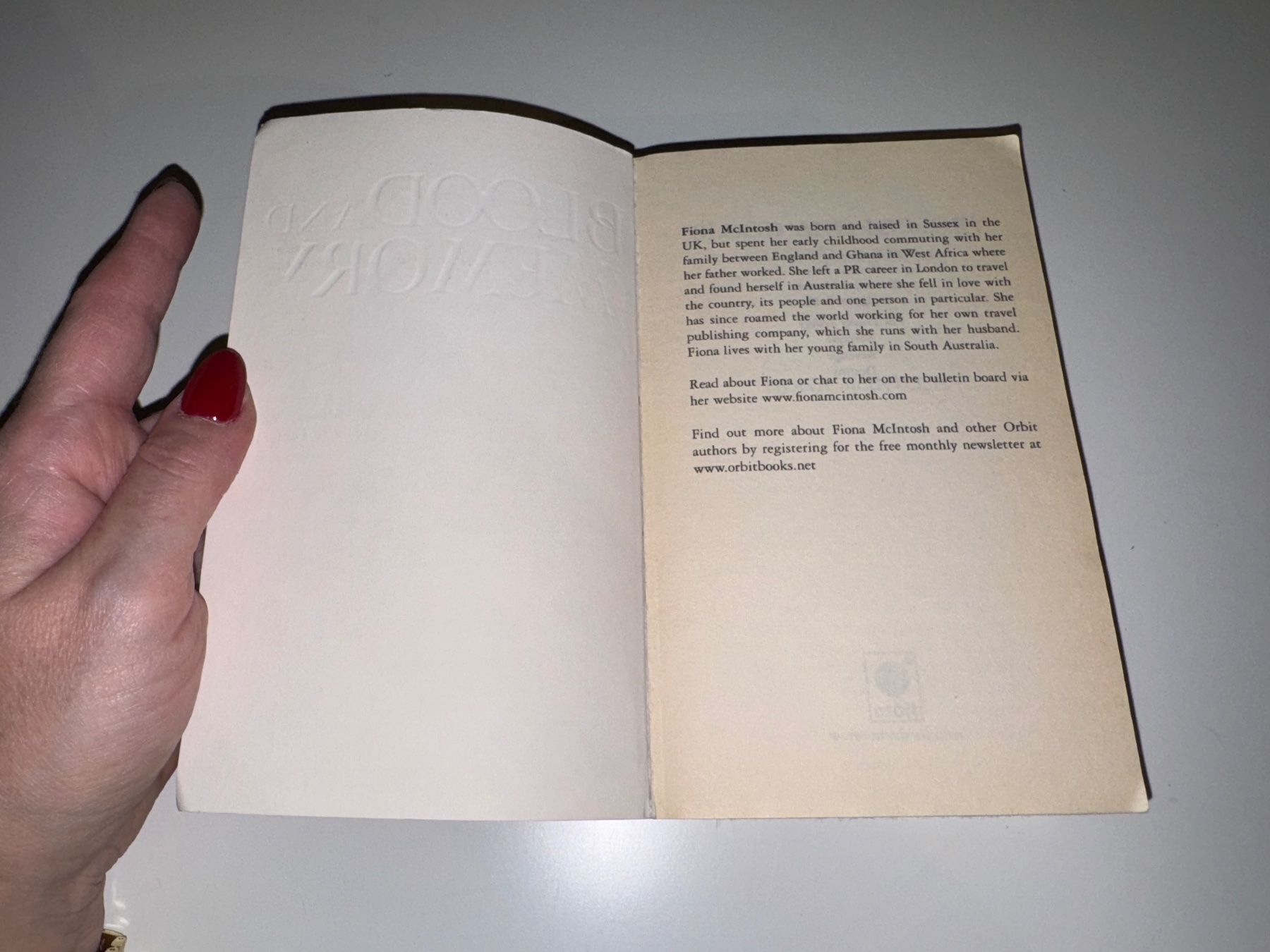 Bücher: NOVEL: Fiona McIntosh, Blood and memory – Gebraucht aus Grosswangen von English_books 2