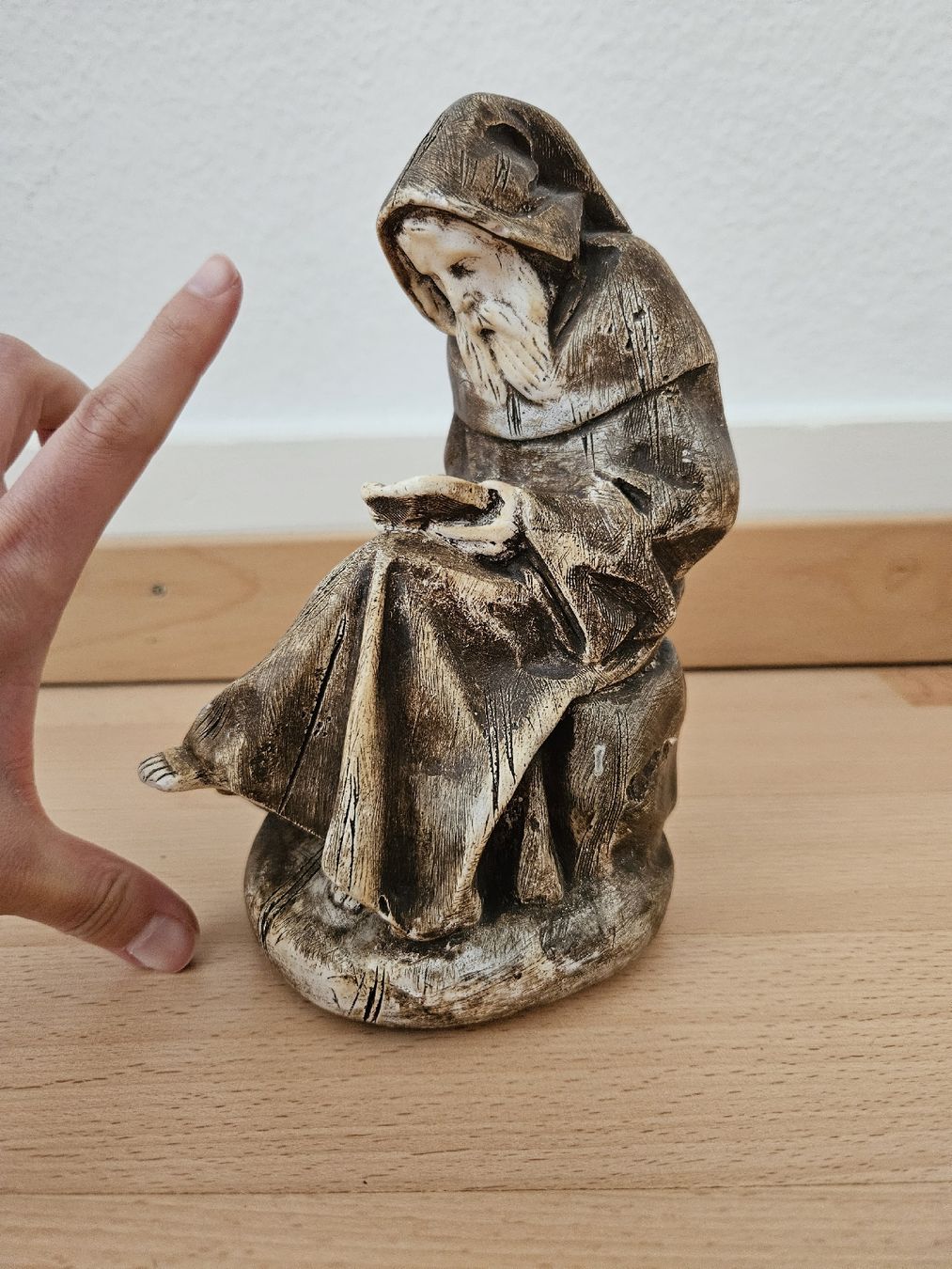 Figuren: Vintage Figur lesender Mönch | Material Gips ? – Gebraucht aus Wiezikon b.Sirnach von wiezikon.vintage 2