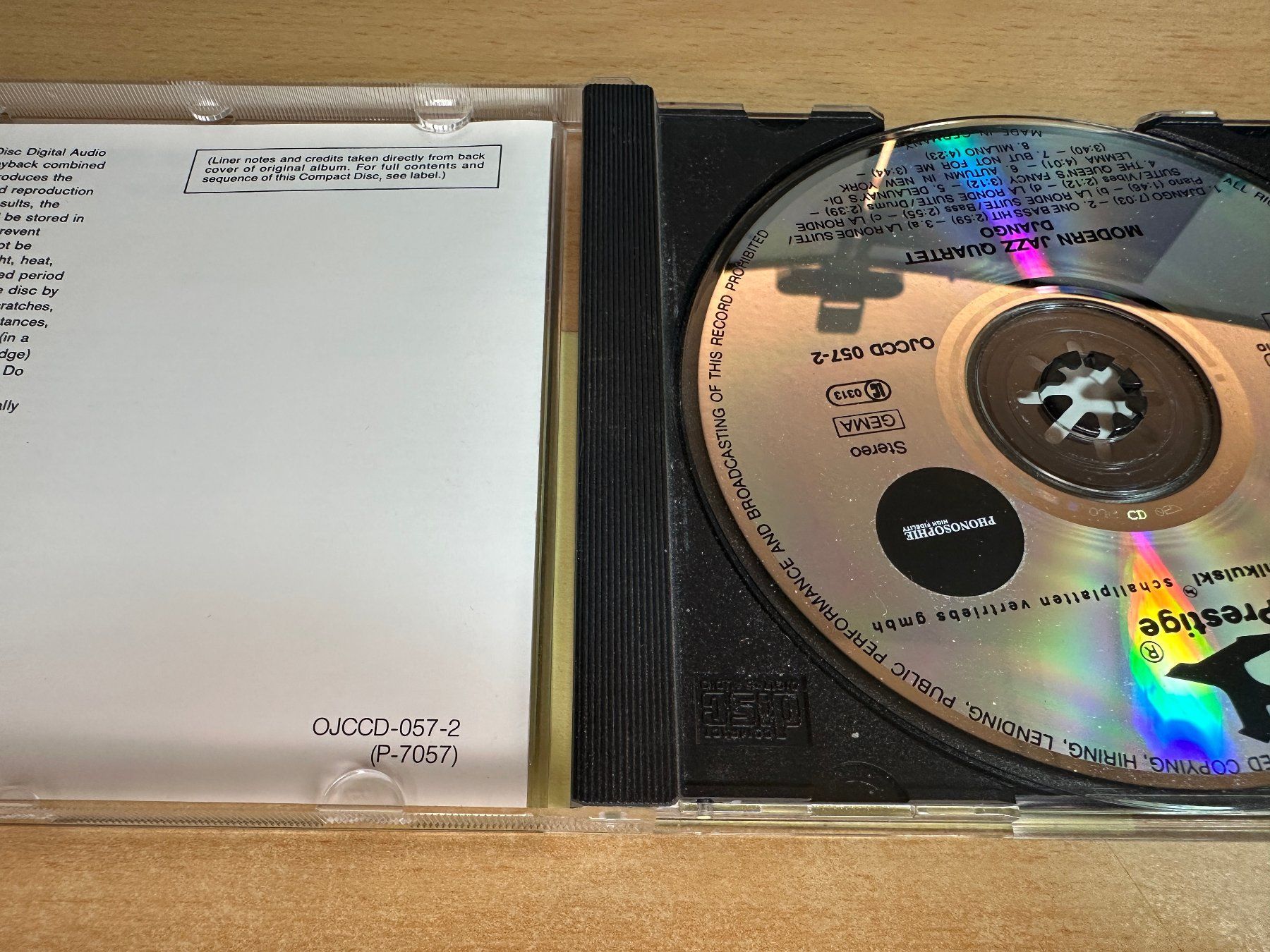 CD: Z4 MJQ – Django – Usato da Rikon im Tösstal venduto da Alpenmutz 2