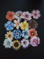 Lot de 15 autocollants motifs fleurs neuf