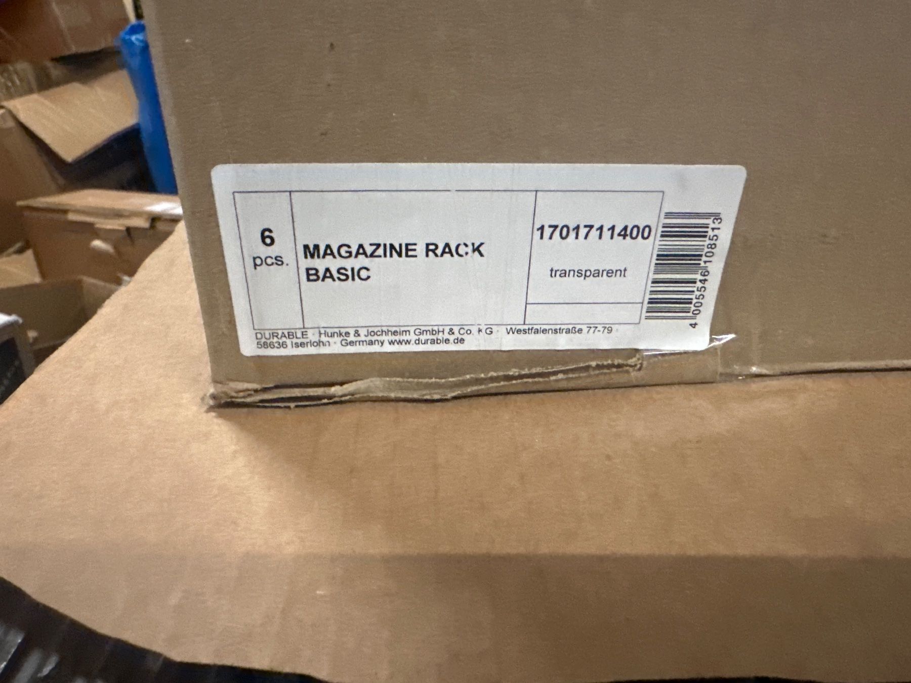 Altro per la casa: 6 Stk. DURABLE ZEITSCHRIFTENSTÄNDER BASIC, TRANSPARENT – Nuovo e nell'imballaggio originale da Necker venduto da liq24 1