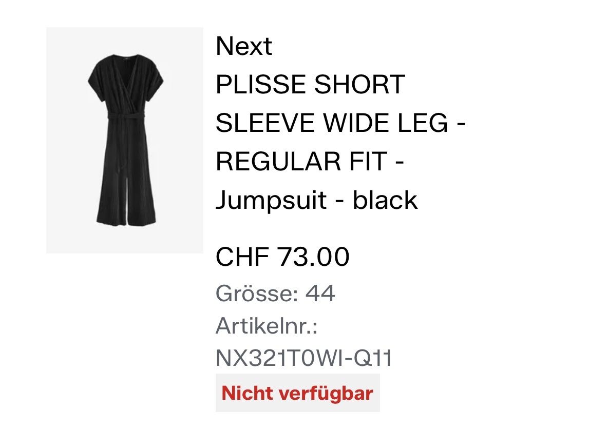 Next Tute: Jumpsuit Plissse von Next in Gr.44 – Usato da chur venduto da corazon710 3