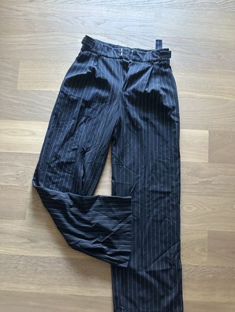 Stoffhose Nadelstreifen dunkelblau