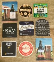 9 Bierdeckel aus England - Reklame - Pub - Englisch - Bier