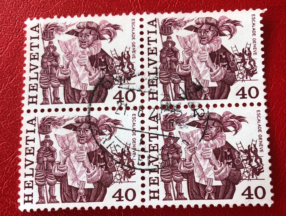 Tutti i francobolli: 4 er Block Nr.598 mit Stempel – Usato da Aarau venduto da Billa007